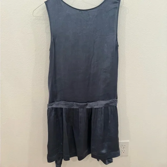 THEORY Silky Drop Waist Mini Shift Dress | Size 4 - Picture 5 of 7